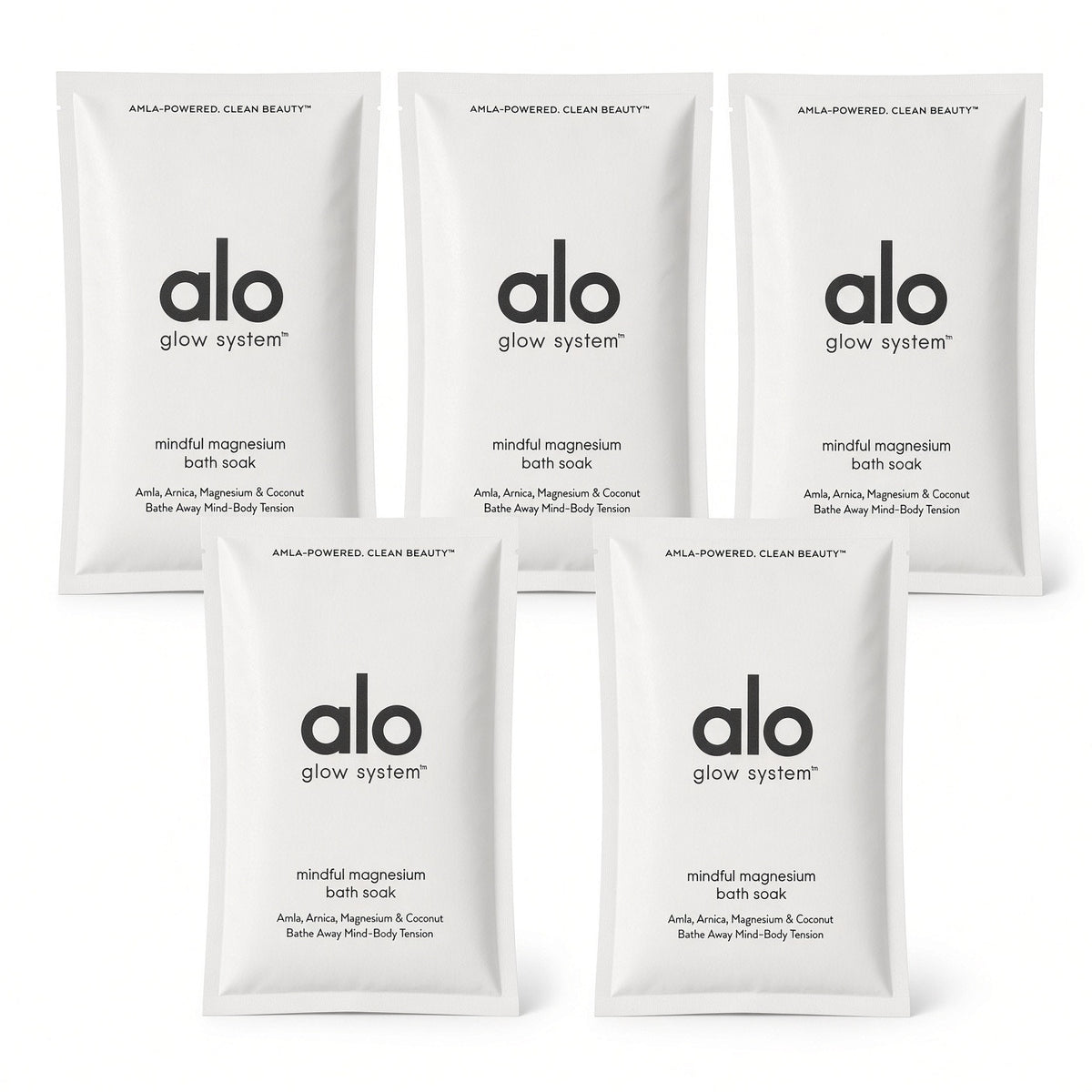 Bundle x20 Alo Glow System Mindful Magnesium Bath Soak (sachet/packet) 1 oz / 28.3 g (travel/sample packet)