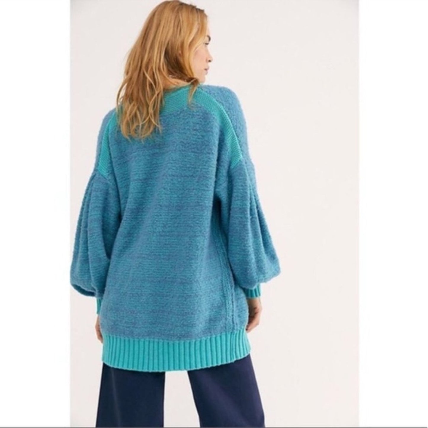 Free People Blue Cardigan Sweater