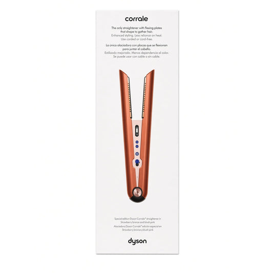 $540 | Special edition Dyson Corrale straightener, Strawberry bronze and blush pink. Full-size cordless straightener.