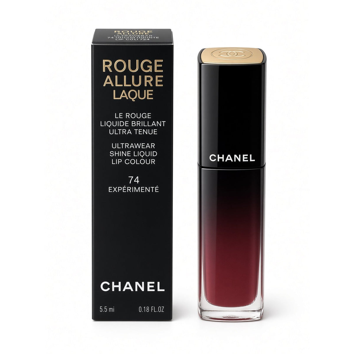 $45 | Chanel Rouge Allure Laque Ultrawear Shine Liquid Lip Colour – 74 Expérimenté 5.5 ml / 0.18 fl oz